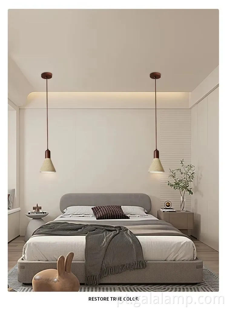 Candeeiro pendente escandinavo moderno para lustre de quarto e cozinha